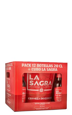 Pack LA SAGRA + cubo<br><span>12 botellas 20 cl + cubo</span>