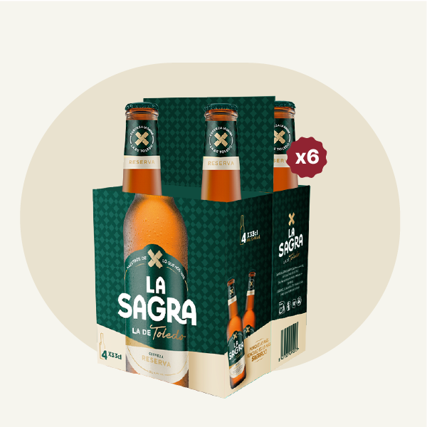 Packs LA SAGRA RESERVA<br> <span>6 packs 4 botellas 33 cl</span> - Imagen 2