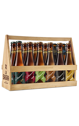 Cesta de degustación de 12 cervezas