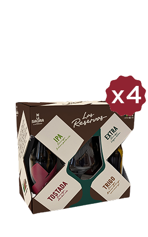 4 Unidades de Pack Degustación Las Reservas 4 botellas + Copa