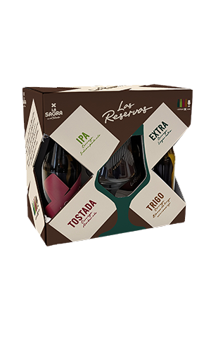 Botella 33 cl x 4 uds + Copa